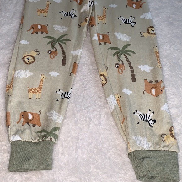NWT Milkberry Safari Animals 12M 2 pc Bamboo Pajama Set PJs - Picture 6 of 6
